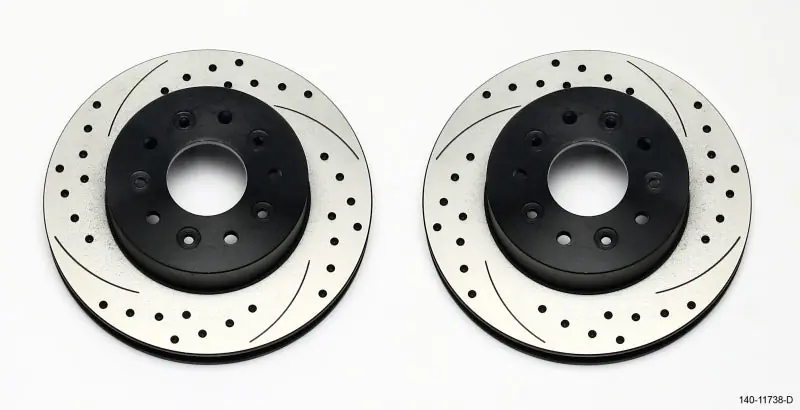 Wilwood Rotor Kit Front-Drilled 65-82 Corvette C2/C3 (1Pc Rotors) — PMD Premier Motoring Development Cheap