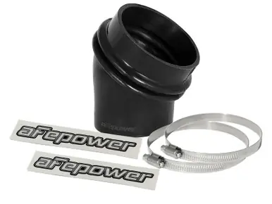 afe Magnum FORCE Intake Coupling Kit (3 IN ID to 2-1/2 IN ID x 35 Deg.) Elbow Coupler - Black - 59-00089 Final Sale