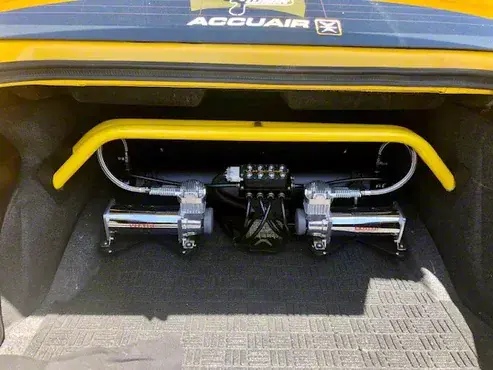 In Demand Arched 2-Point Rear Shock Tower Brace; Stinger Yellow
