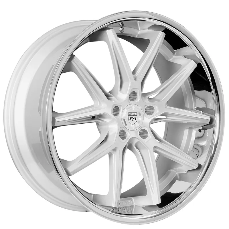 Top Pick 20" Lexani Wheels Circuit Silver with SS Lip Rims