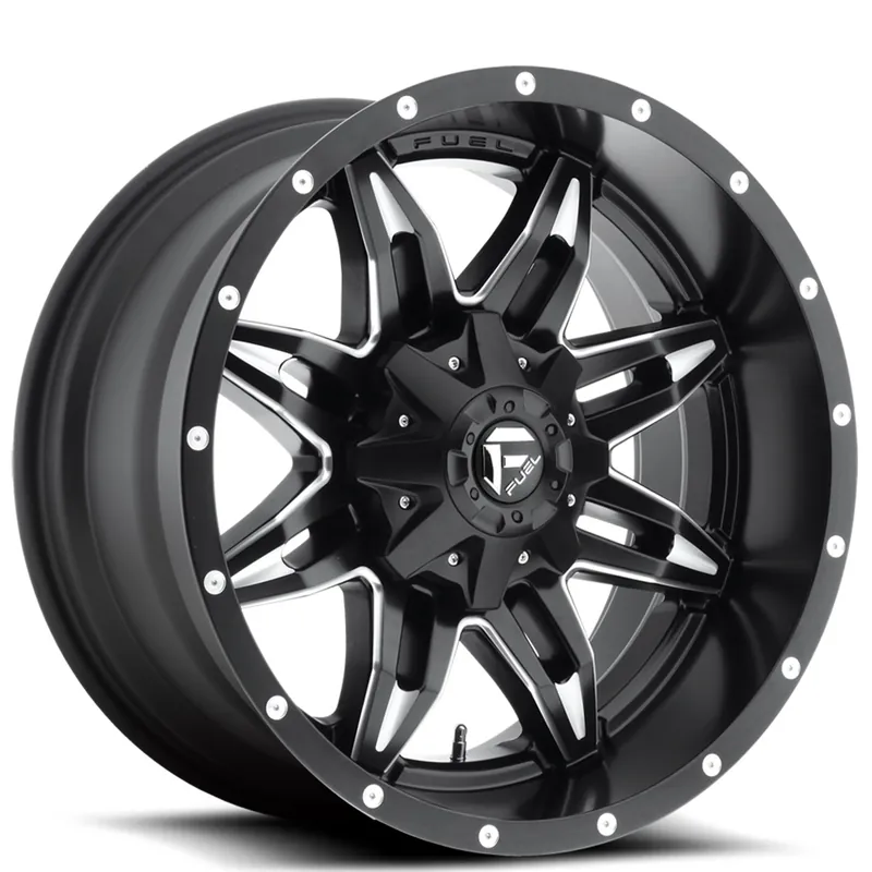 17" Fuel Wheels D567 Lethal Black Milled Off-Road Rims Limited Offer