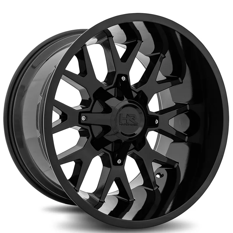 22" Hardrock Wheels H700 Affliction Gloss Black Off-Road Rims Cheap