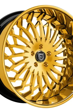 26" Lexani Forged Wheels LF-743 Spartacus Gold over Chrome Rims Editor’s Pick