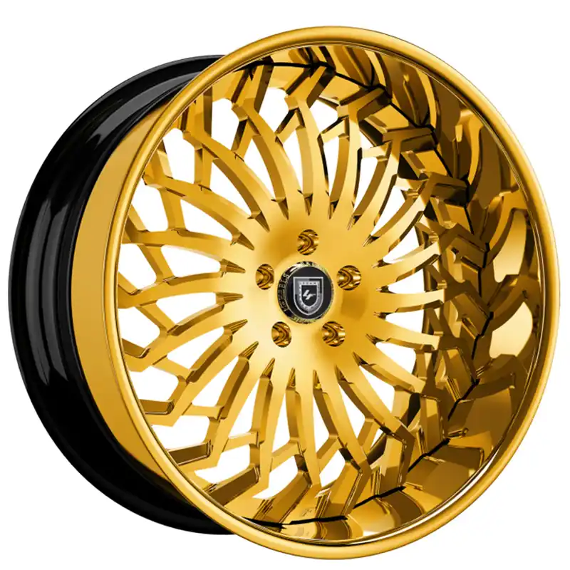 26" Lexani Forged Wheels LF-743 Spartacus Gold over Chrome Rims Editor’s Pick