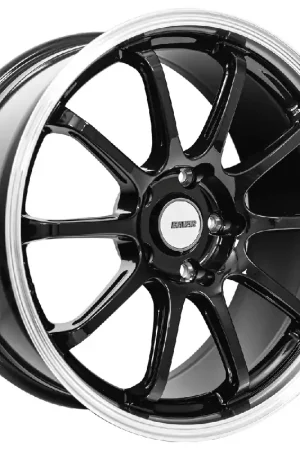 18" Bavar Racing BVR03 Gloss Black with Diamond Cut Lip Flow Formed Wheels (5x114/108/115, +15mm) New Release