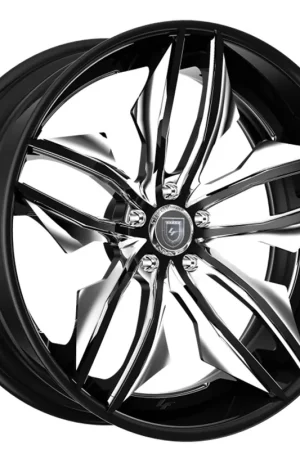 21" Lexani Forged Wheels LZ-754 Fuse Chrome Face with Black Accents and Lip Rims Final Sale