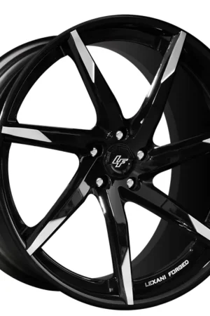 Limited Offer 24" Lexani Forged Wheels LZ-109 Gloss Black with Machined Tips Rims