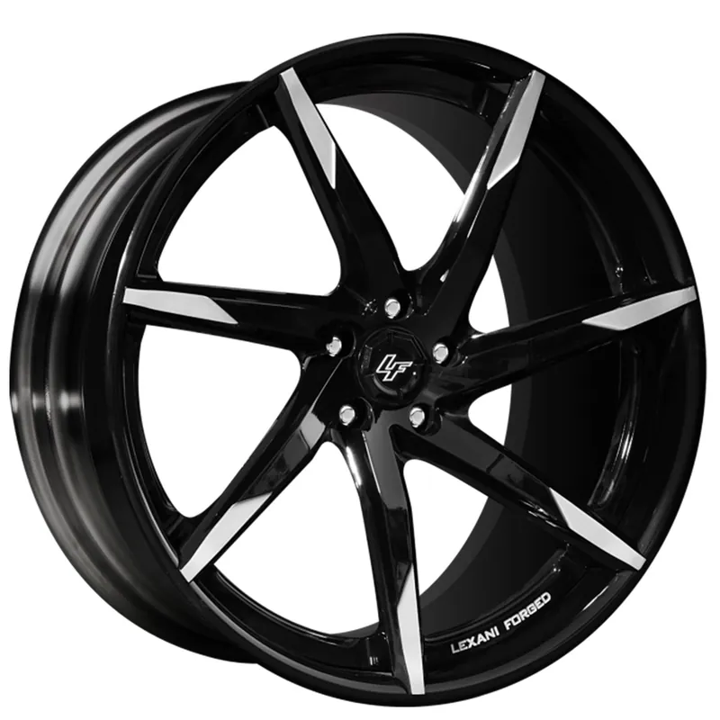 Limited Offer 24" Lexani Forged Wheels LZ-109 Gloss Black with Machined Tips Rims