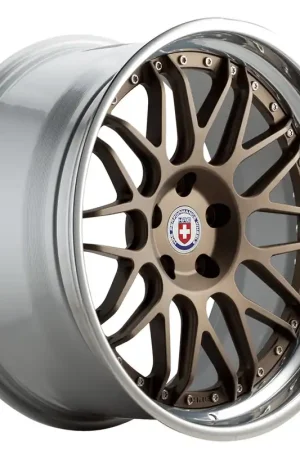 20" HRE Wheels C100 Satin Bronze Center with Polished Clear Outer and Gloss Silver Inner Forged Rims Last Chance