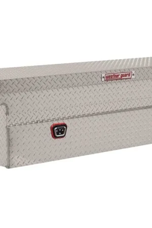 Best Choice WEATHER GUARD Full-Size Low Profile Aluminum Saddle Box - Clear Finish 121-0-04 | RealTruck