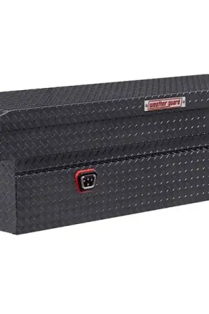 Fan Favorite WEATHER GUARD Full-Size Standard Aluminum Saddle Box - Gunmetal Gray Finish 127-6-04 | RealTruck