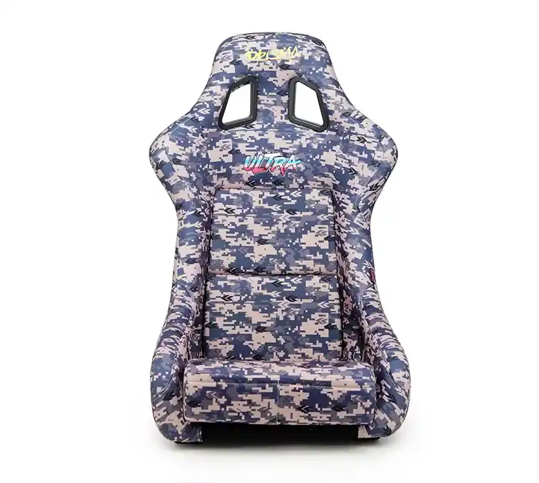 NRG Innovations Prisma Bucket Seat; Medium; Digital Camo and Silver Premium