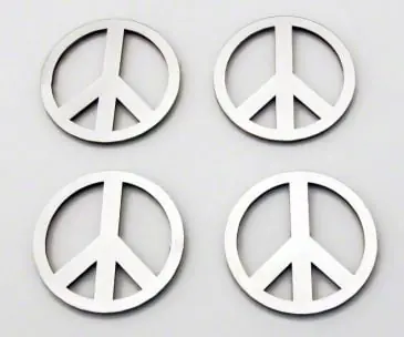 Peace Sign Emblems; Brushed Seasonal Sale