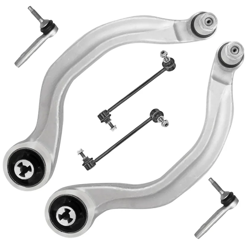6pc Front Lower Rearward Control Arms Outer Tie Rods Suspension Kit Today Only