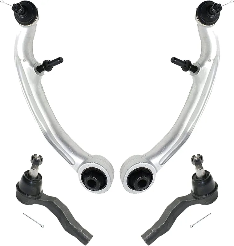 Today Only 4pc Front Lower Rearward Control Arms Outer Tie Rods Suspension Kit