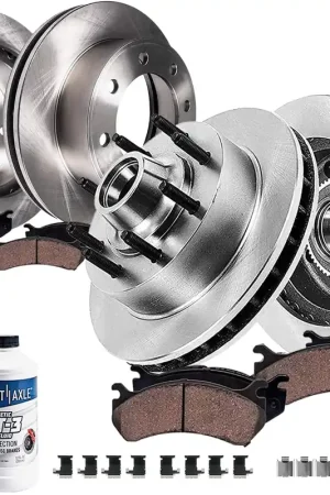 10pc Front & Rear Disc Rotors and Ceramic Brake Pads Kit Limited Offer
