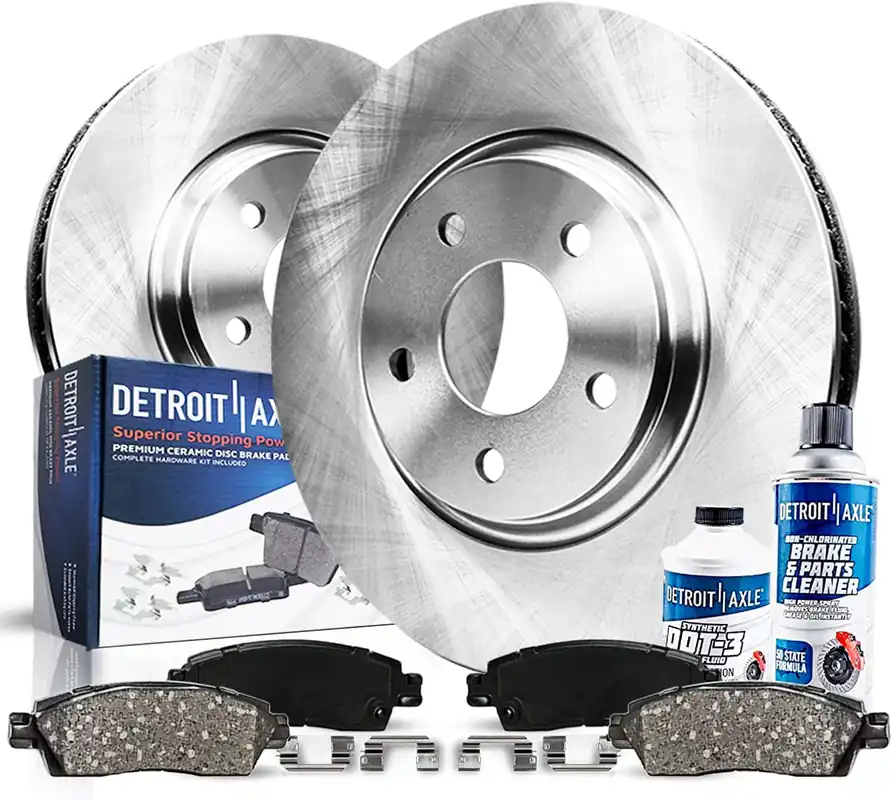 6pc Front Disc Rotors and Ceramic Brake Pads Kit Bargain