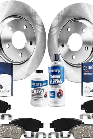 10pc Front & Rear Disc Rotors and Ceramic Brake Pads Kit Same Day Shipping