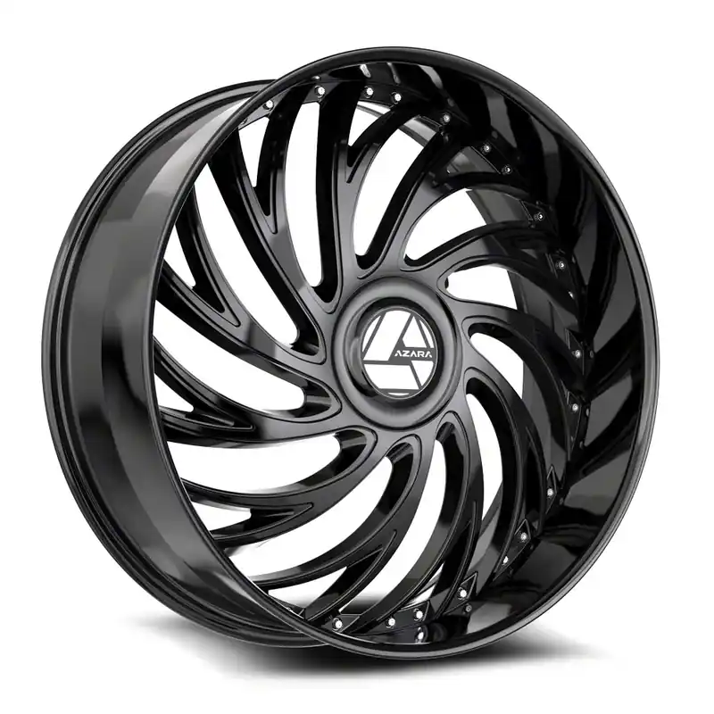 Azara AZX-101 Gloss Black Wheel; Rear Only; 22x9.5; 15mm Offset Original