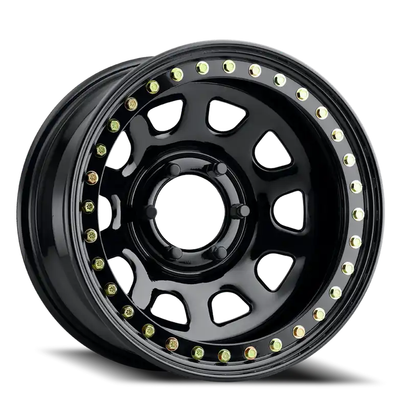Raceline Rt51 Daytona Rock Beadlock Wheel 17x9 6x139.7 Gloss Black -38mm - FREE T-SHIRT INCLUDED! Mega Sale