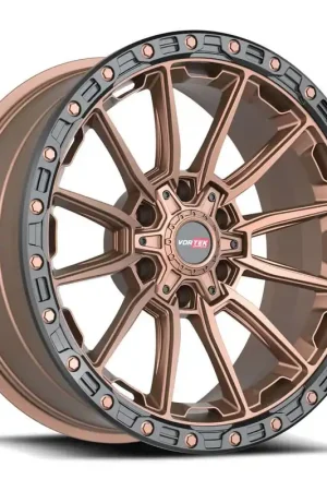 Deal Vortek Vrt-601 Wheel 20x10 6x135 & 6x139.7 Matte Bronze With Black Bead Ring -12mm