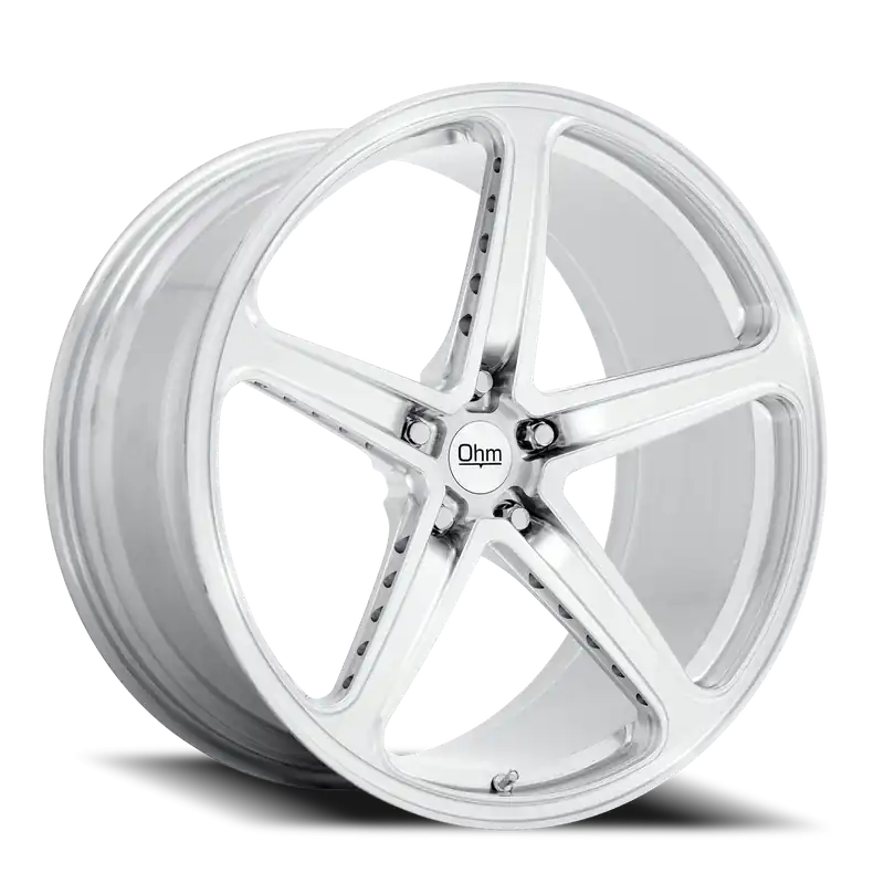 Ohm Amp Wheel 22x10.5 5x120 Silver Machined 30mm Top Rated