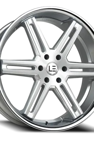 Markdown Lux Le 12 Wheel 24x9.5 6x135 Brushed Face Milled w/ Stainless Steel Lip 30mm - FREE T-SHIRT INCLUDED!