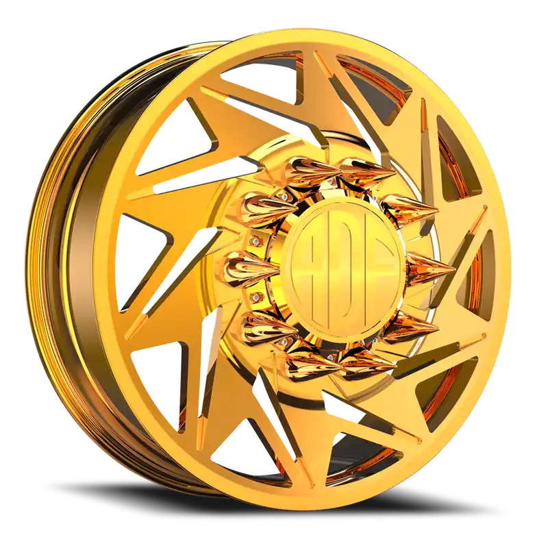 Adf Flex Left Dually Wheel 22x8.25 8x165.1 24K Gold 144mm - MINIMUM PURCHASE OF 4 - FREE T-SHIRT INCLUDED! Trending