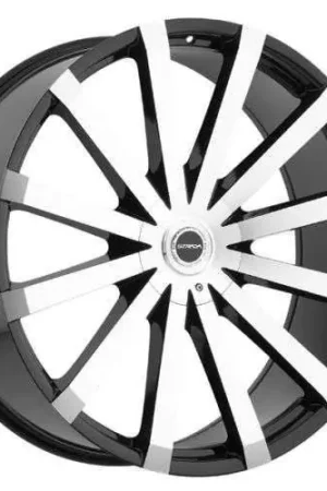 Affordable Strada Gabbia S50 Wheel 22x9.5 5x115 5x120 Black Machined 15MM - SEE DESCRIPTION, 1 WHEEL AVAILABLE