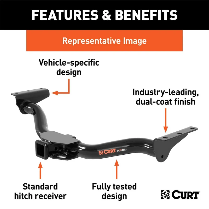Certified Curt 13434 Class III 2 in. Receiver Hitch | Jeep Gladiator