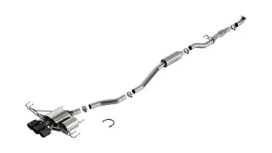 Holiday Sale Borla 2023 Honda Civic Type R MT ATAK Catback Exhaust w/ 4in Black Anodized Carbon Fiber Tips - 140927CFBA