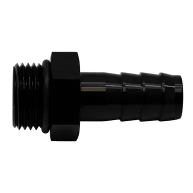 Fresh Stock DeatschWerks 8AN ORB Male to 1/2in Male Triple Barb Fitting (Incl O-Ring) - Anodized Matte Black - 6-02-0506-B
