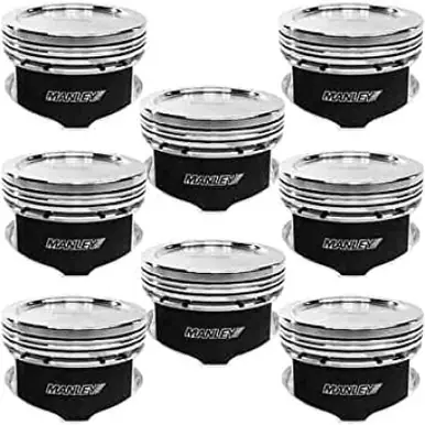 Fast Shipping Manley Chevy LS Series 4.065in Bore -18cc Platinum Series Dish Extreme Duty Pistons Set - 596965CE-8