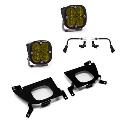 Baja Designs 2019+ Chevy Silverado 1500/2500/2500 HD SAE Amber Fog Pocket Kit - 447529 Same Day Shipping