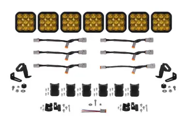 Diode Dynamics SS5 Pro Universal CrossLink 7-Pod Lightbar - Yellow Driving - DD7259 Best Seller