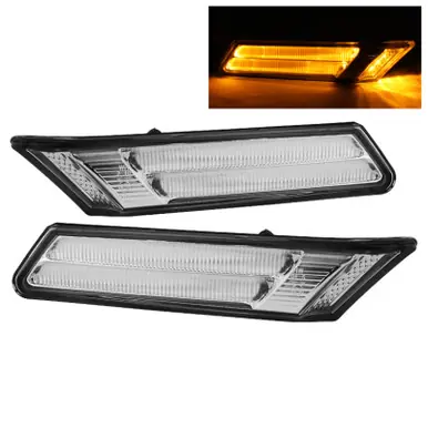 Fan Favorite Xtune Porsche 911 997 05-07 Side Marker Light Amber LED Clear SML-ON-P99705-AMLED-C - 5077219