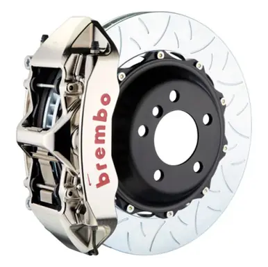 Best Seller Brembo 14+ Q50/Q50S (Excl. AWD) Fr GTR BBK 6 Piston Billet 380x32 2pc Rotor Slotted Type3- Nickel - 1M3.9051AR