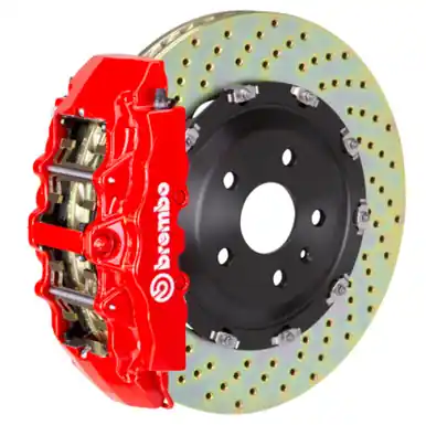 Holiday Sale Brembo 23+ Z (RZ34) Front GT BBK 6 Piston Cast 380x34 2pc Rotor Drilled-Red - 1N1.9080A2