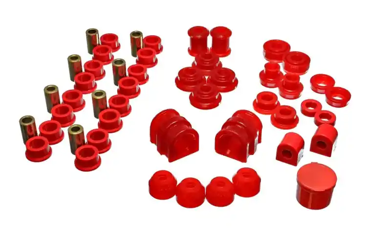 Fast Shipping Energy Suspension 91-02 Saturn S Series Coupe/Sedan/Wagon Red Hyper-Flex Master Bushing Set