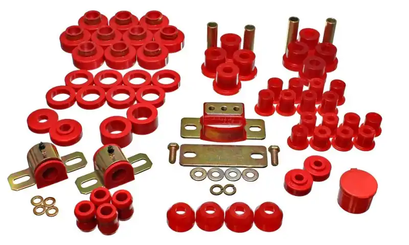 Reduced Price Energy Suspension 80-86 Jeep CJ7 Red Hyper-Flex Master Bushing Set