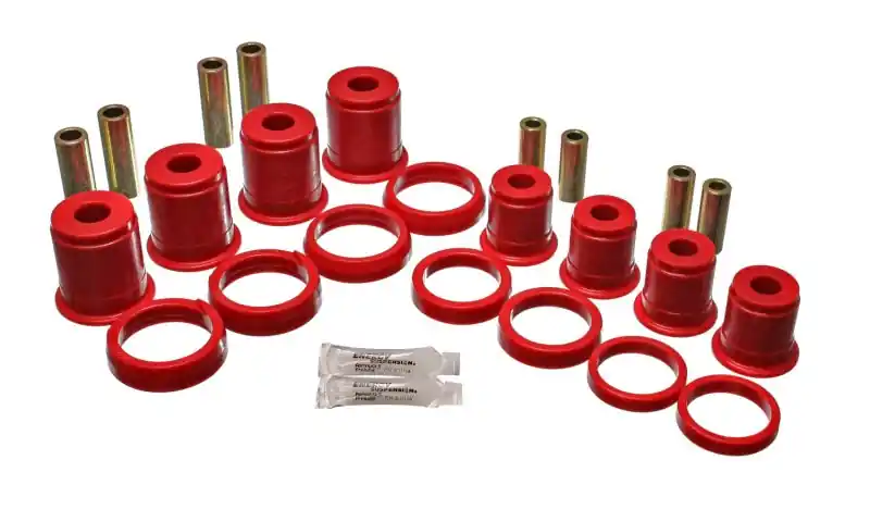 Same Day Shipping Energy Suspension 84-01 Jeep Cherokee/Wagoneer/Comanche 2WD Red Front Control Arm Bushings