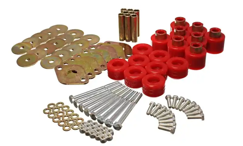 Energy Suspension Body Mount Set 1in Lift W/Hardware - Red Sale