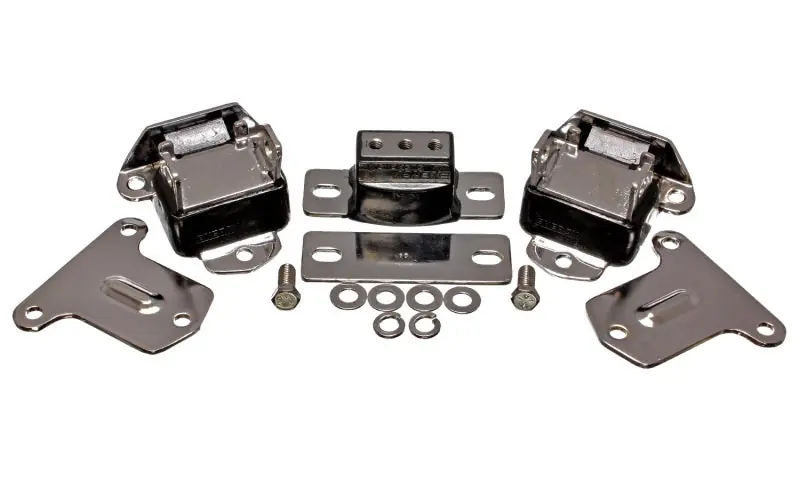 Energy Suspension 69-71 Camaro / 70-73 Monte Carlo Blk Motor and Transmission Mounts; Chrome Finish Big Sale