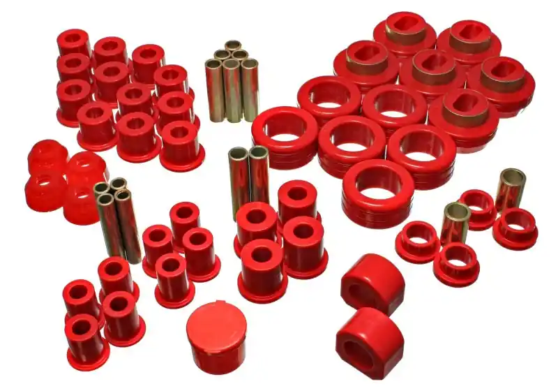 No Minimum Order Energy Suspension 81-87 Chevy/GMC 4WD (W/ Stock Front Springs) Red Hyper-flex Master Bushing Set