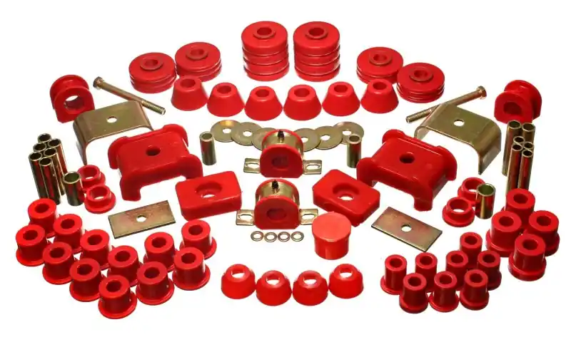 Hot Picks Energy Suspension 73-80 Chev/GMC 4WD w/Aftermarket Front Springs Red Hyper-Flex Master Bushing Set