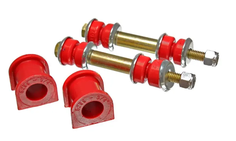 Special Discount Energy Suspension 90-96 Ford Escort/ZX2 Red 3/4in Rear Sway Bar Bushing Set (Inc End Link Bushings)