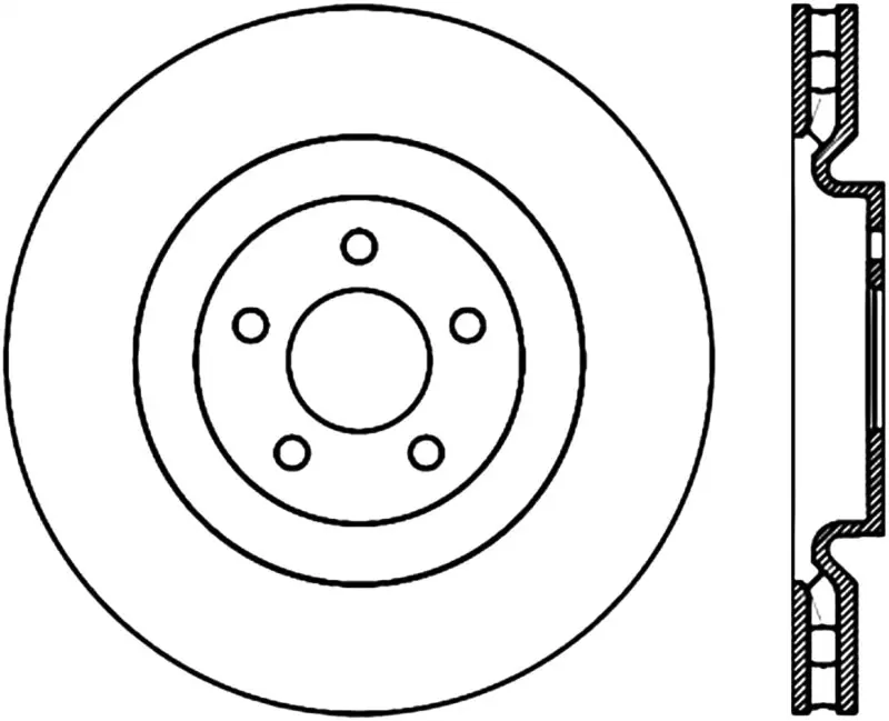 Wholesale StopTech 07-13 Mustang Shelby / 11-13 Mustang GT Fr Right Slotted & Drilled CRYO-STOP Brake Rotor