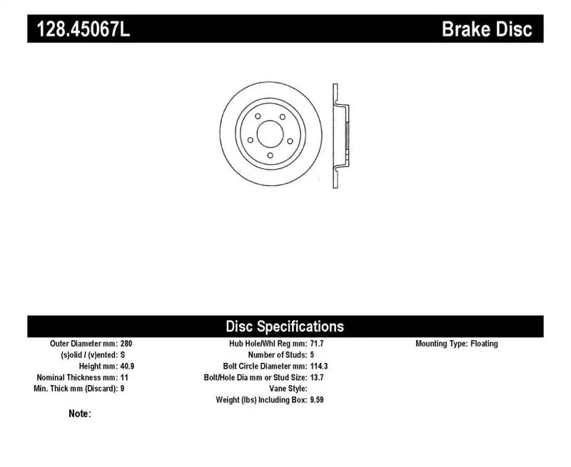 StopTech 04-10 Mazda3 Drilled Left Rear Rotor Exclusive